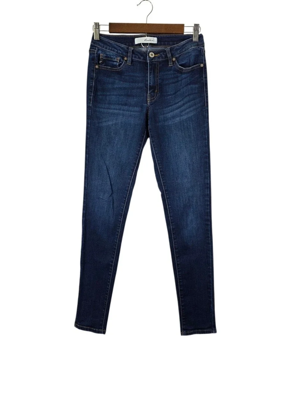 KanCan Jeans Women's Size 3/25 Mid Rise Jegging Jeans Stretchy Super Skinny Blue